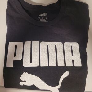 Puma Black Tee with White Graphic